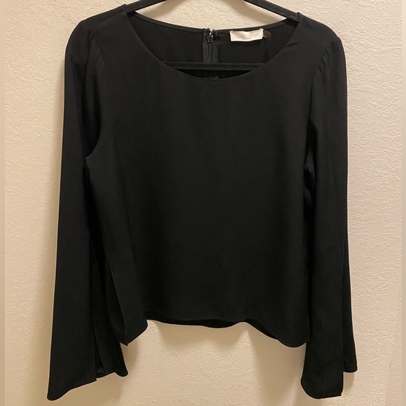 Ramy Brook Black Paloma Bell Sleeve Blouse Size M - Picture 3 of 11